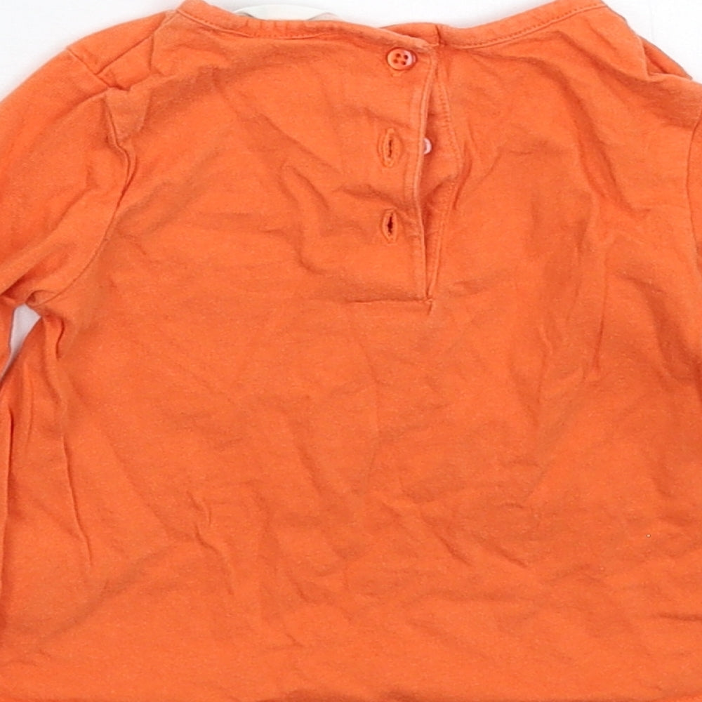 George Baby Orange Basic T-Shirt Size 6-9 Months