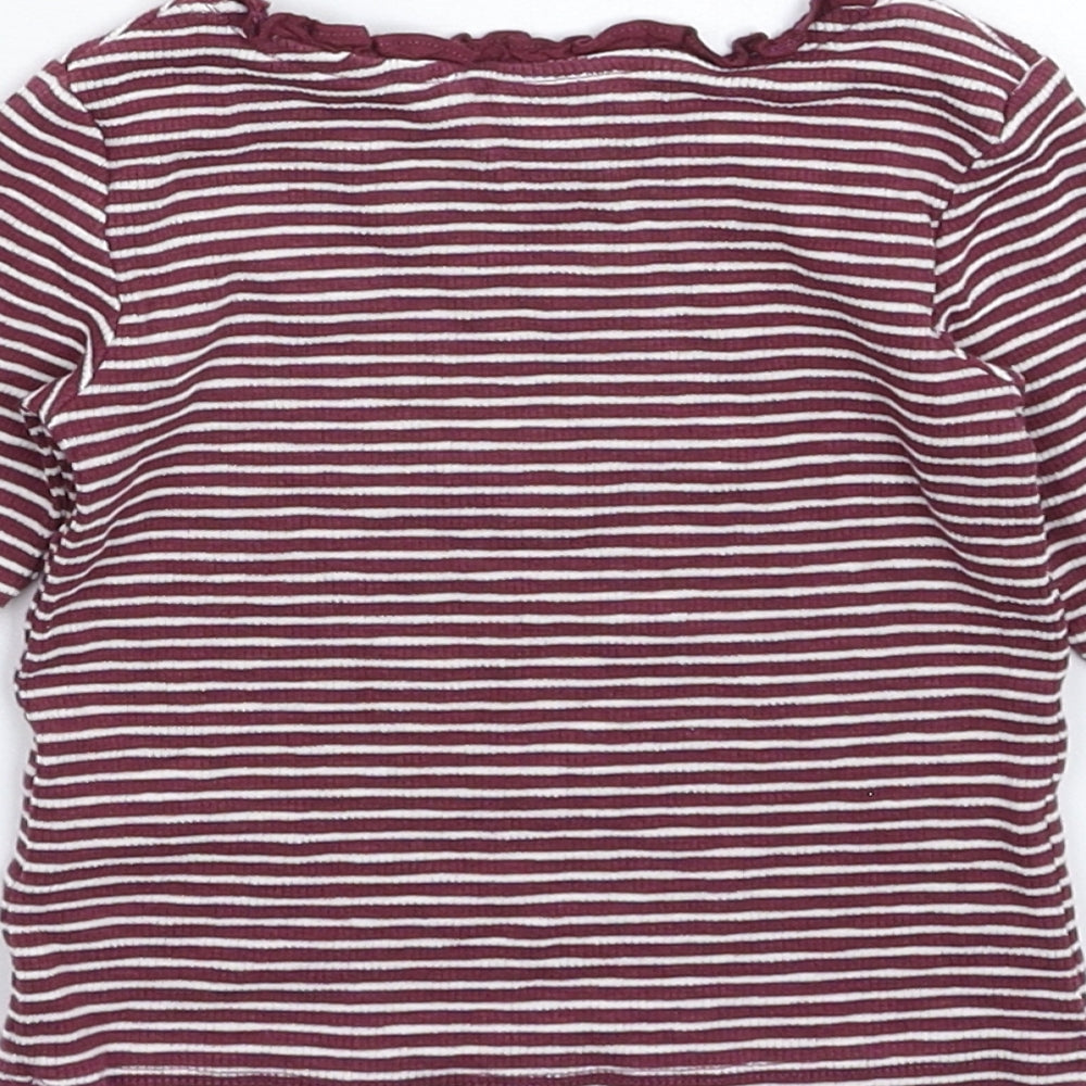 NEXT Baby Purple Striped Basic T-Shirt Size 3-6 Months