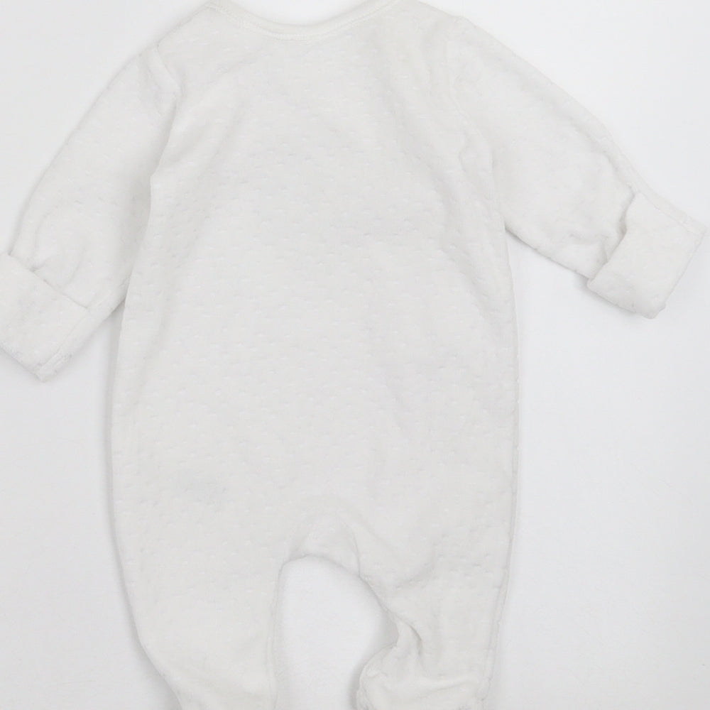 Little Nutmeg Baby White Babygrow One-Piece Size Newborn - Born in 2021