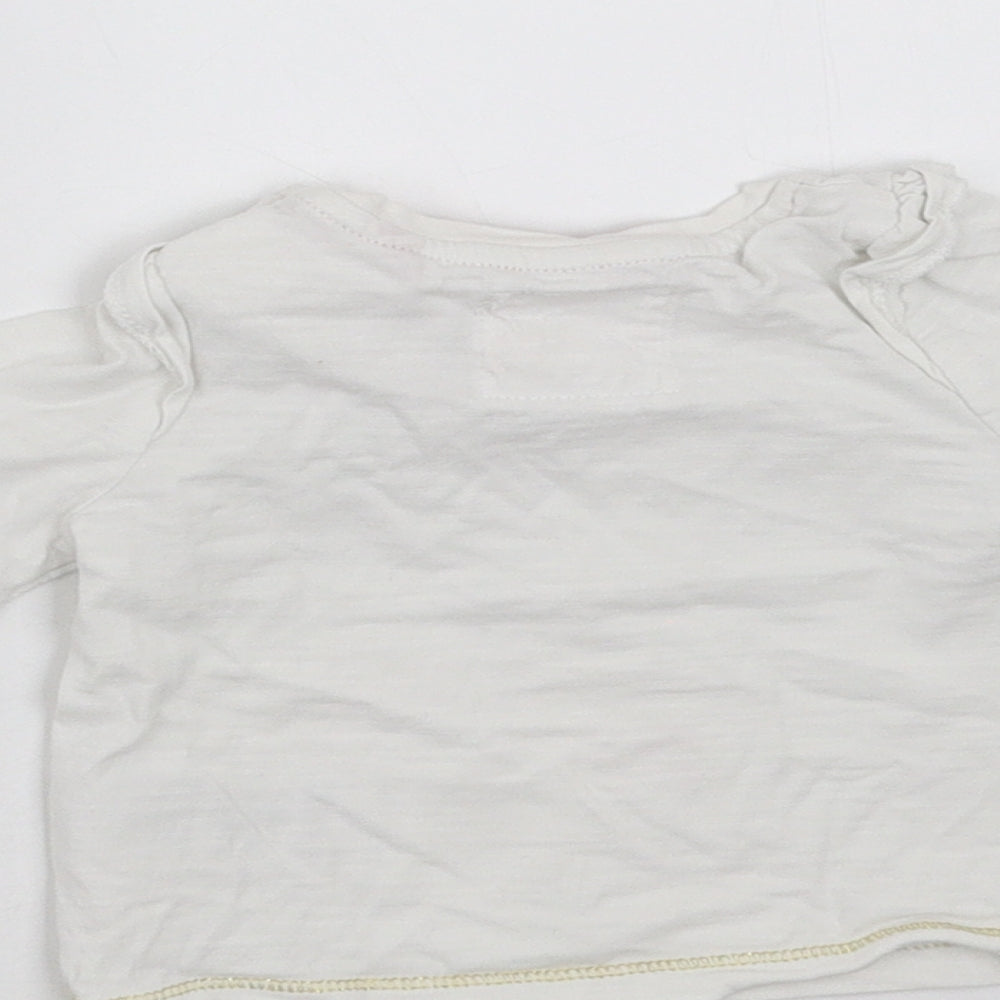 Mothercare Girls White Basic T-Shirt Size 3-6 Months - christmas