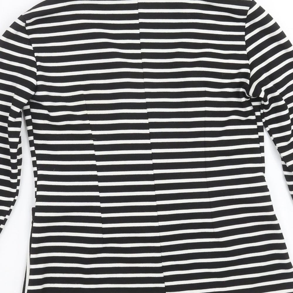 to shine Womens Black Striped Jacket Size S