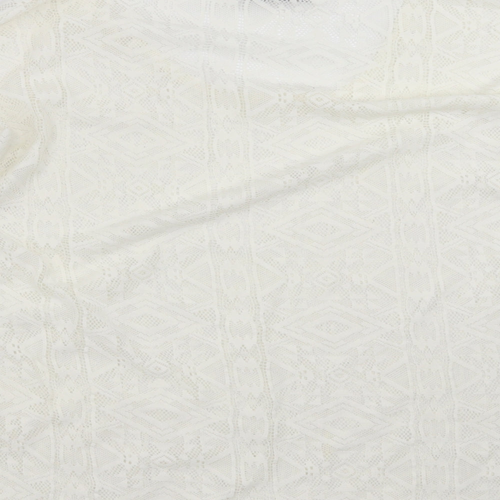 Primark Womens Ivory Geometric Basic Blouse Size 14