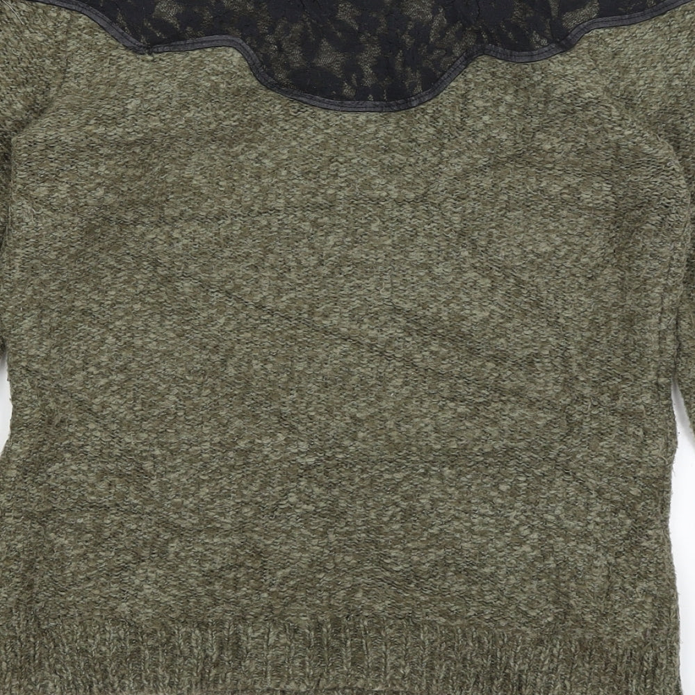 Revelation Womens Green Pullover Jumper Size XS