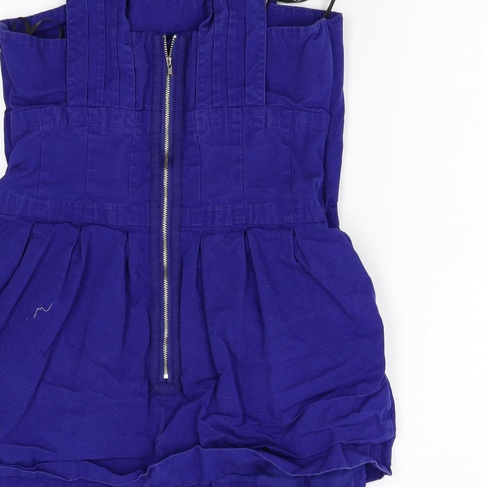 Warehouse Womens Blue Corduroy Bodycon Size 16