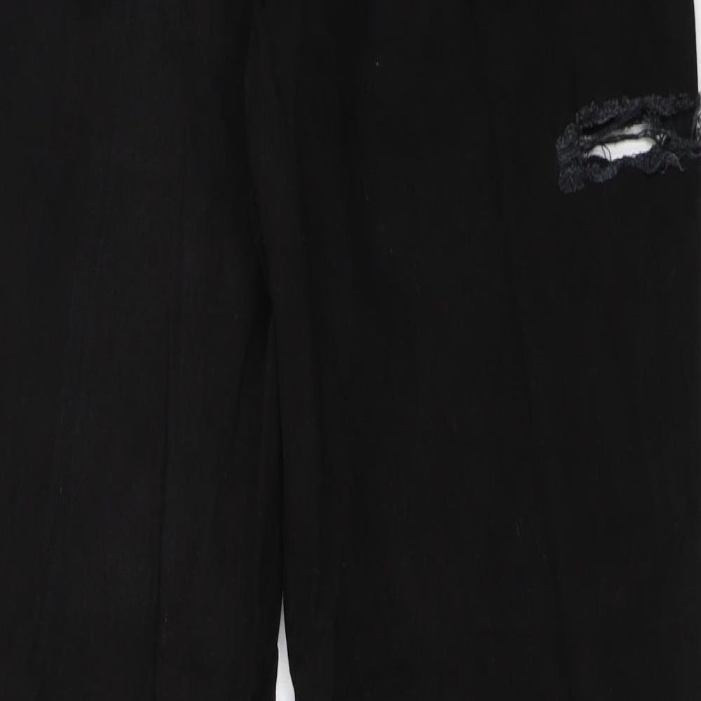 Preworn Womens Black Straight Jeans Size 28 in L31 in