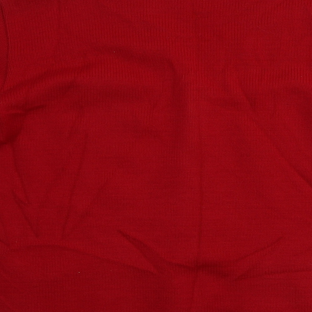 Florida Womens Red Cardigan Jumper Size M