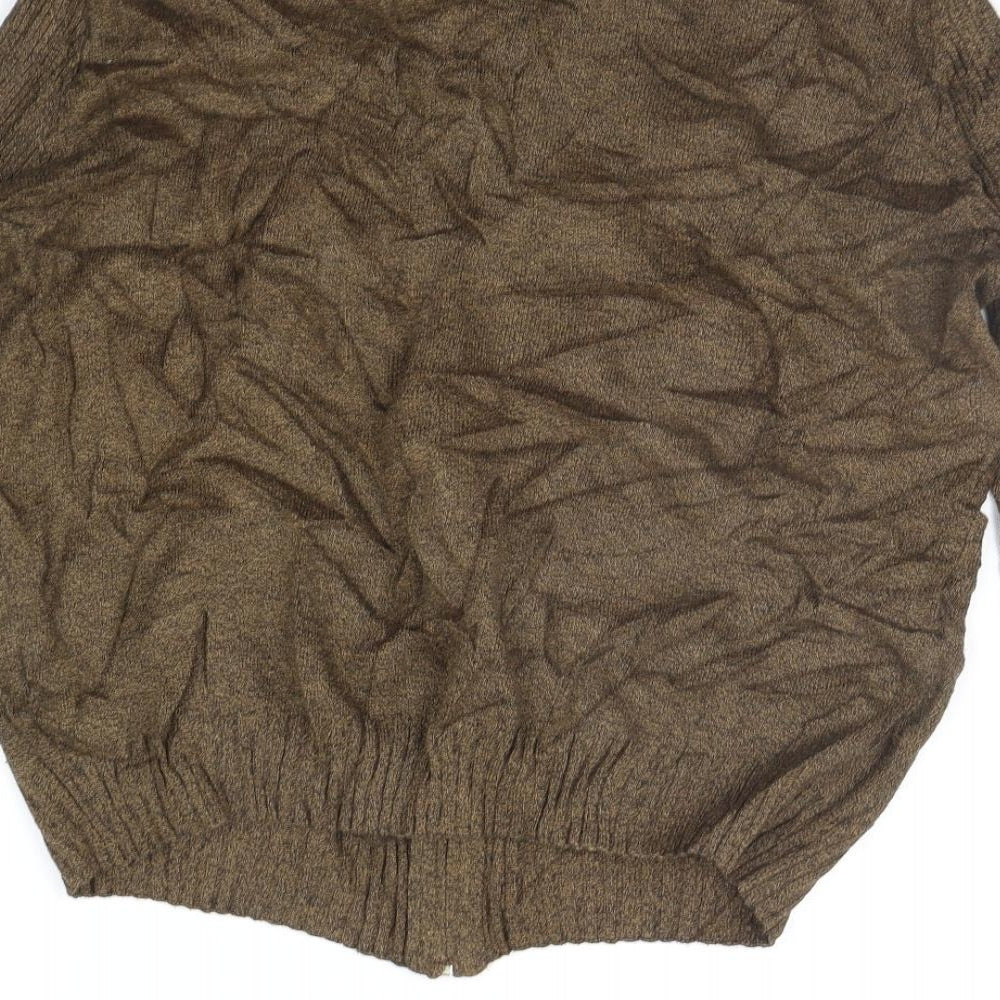 BORNDADO Womens Brown Full Zip Jumper Size L