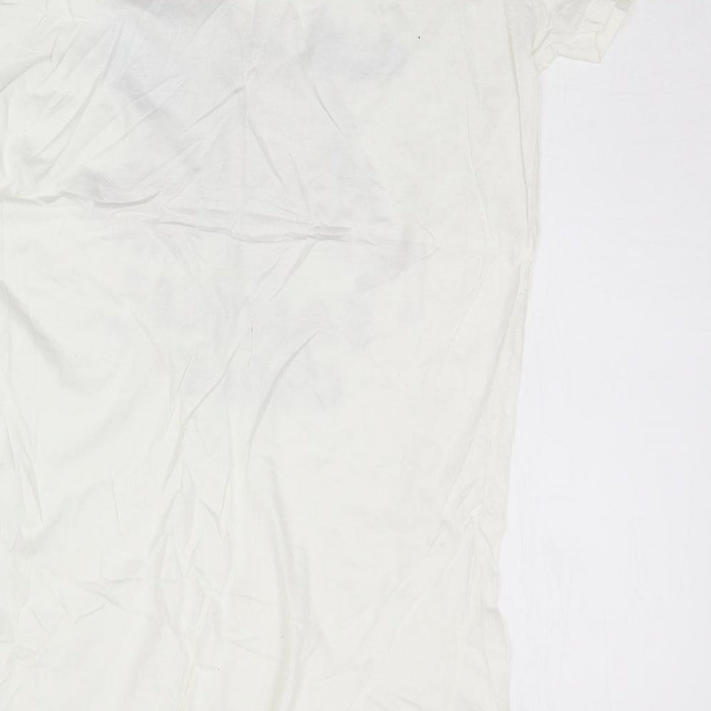 LOVE TO LOUNGE Womens White T-Shirt Dress Size S - SANTA