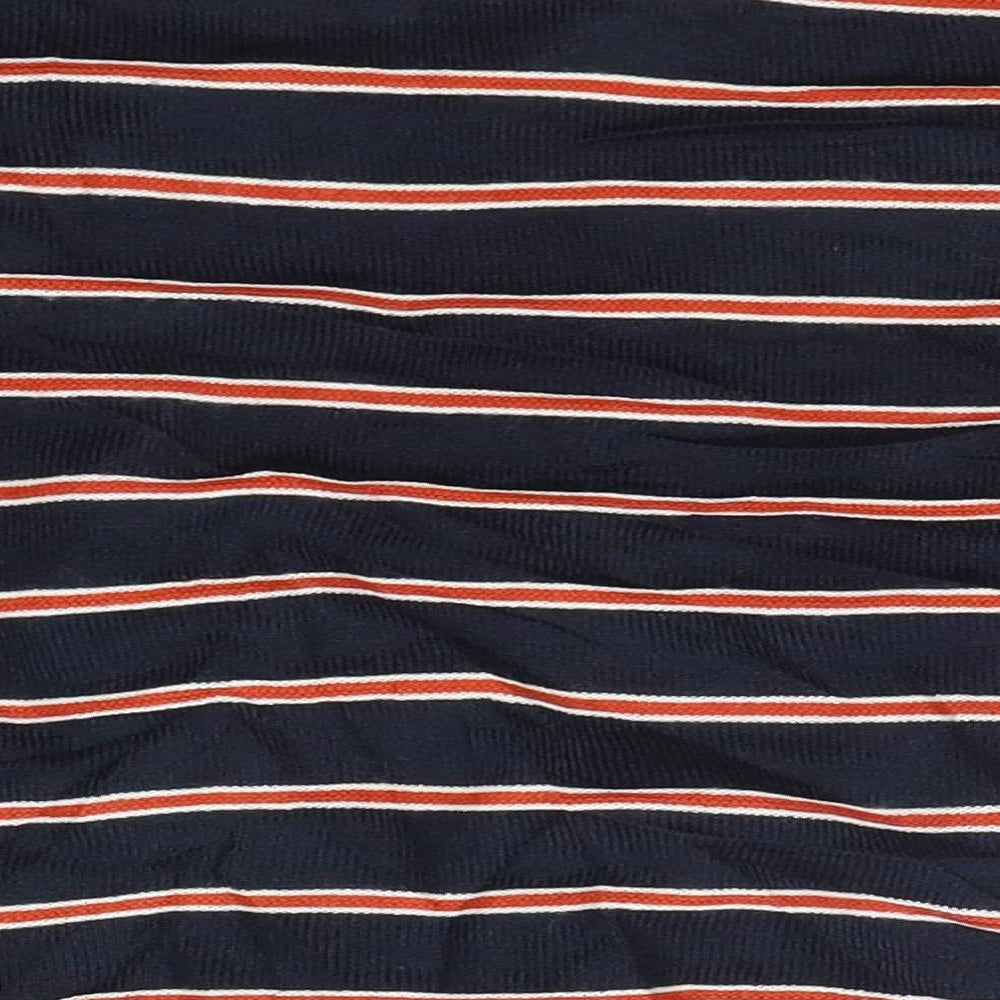 folica Womens Blue Striped Cardigan Jumper Size S