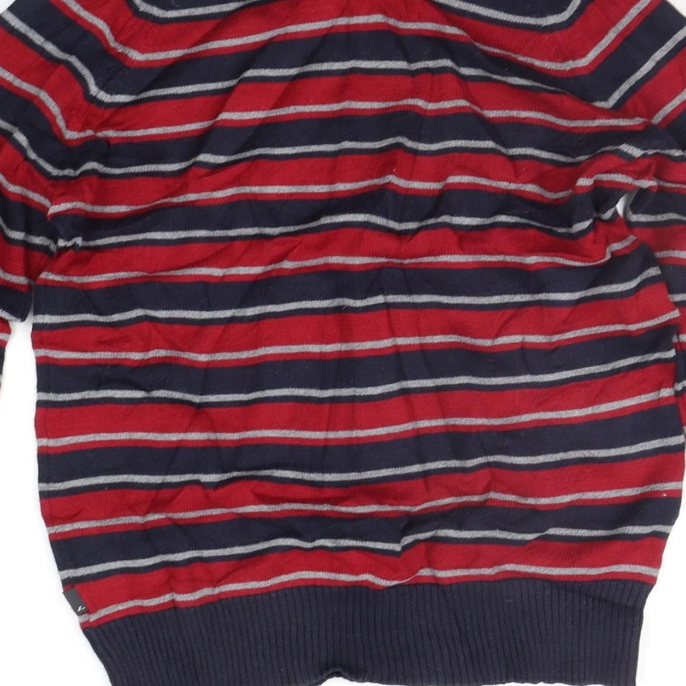 Angelo Litrico Womens Red Striped Pullover Jumper Size M