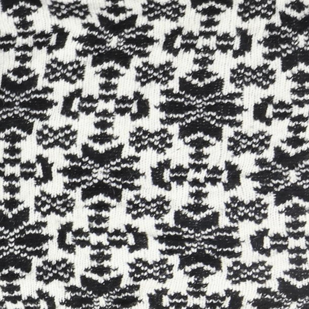 H&M Womens Black Geometric Pullover Jumper Size M