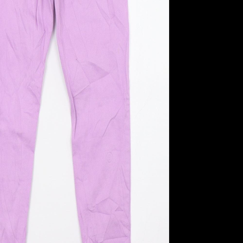 ever me Womens Purple Denim Jegging Trousers Size 10 L30 in