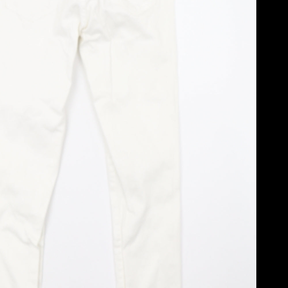 Zara Womens White Denim Skinny Jeans Size 8 L26 in