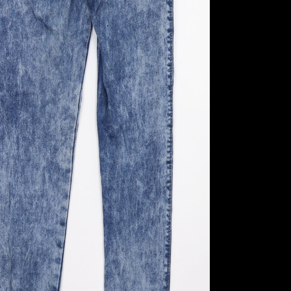 matakan Womens Blue Denim Jegging Trousers Size 12 L32 in