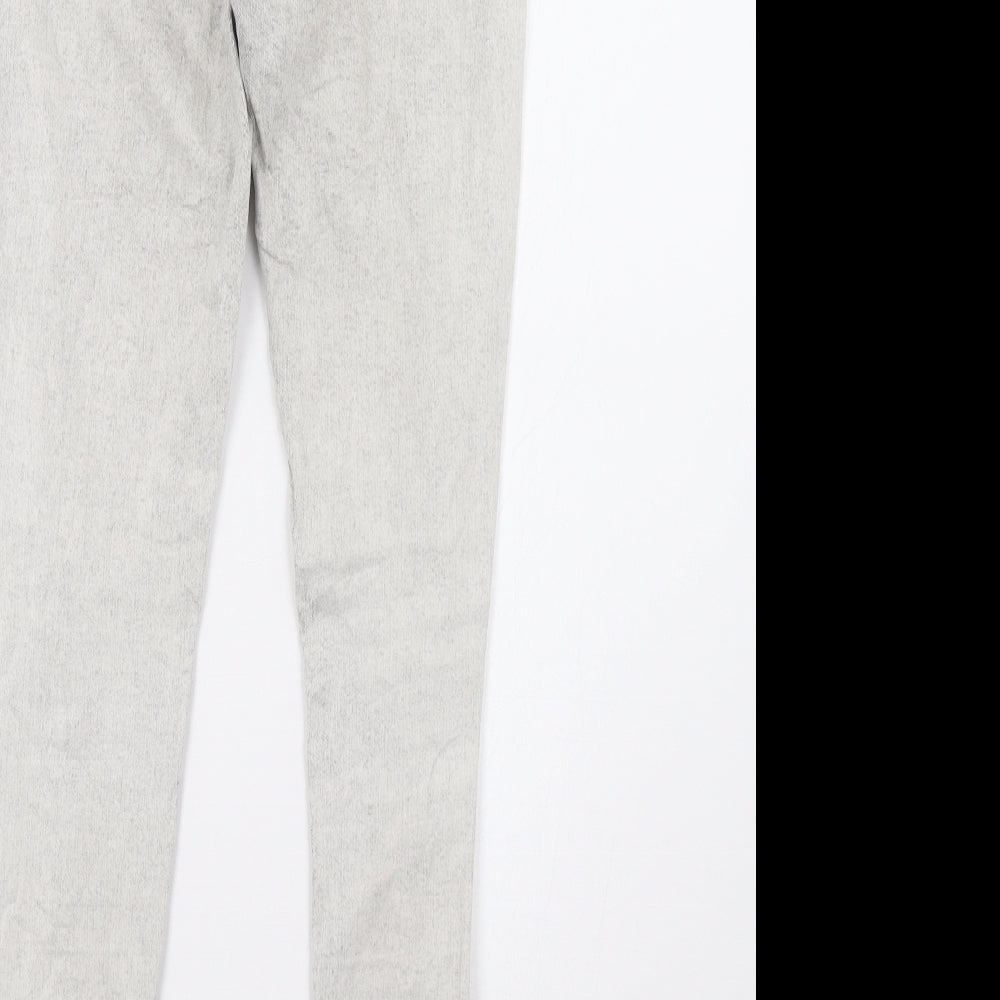 Bershka Womens Grey Denim Skinny Jeans Size 6 L29 in