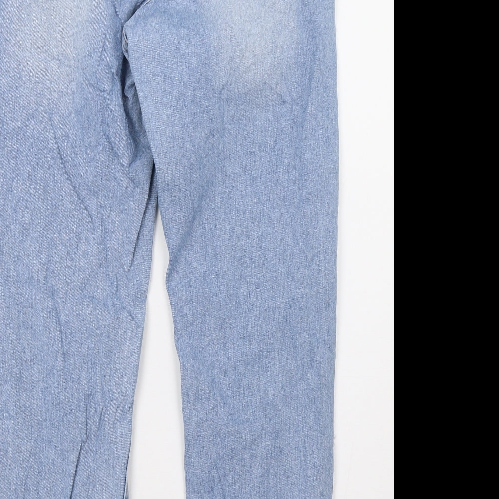 cindy Womens Blue Denim Straight Jeans Size 28 L30 in