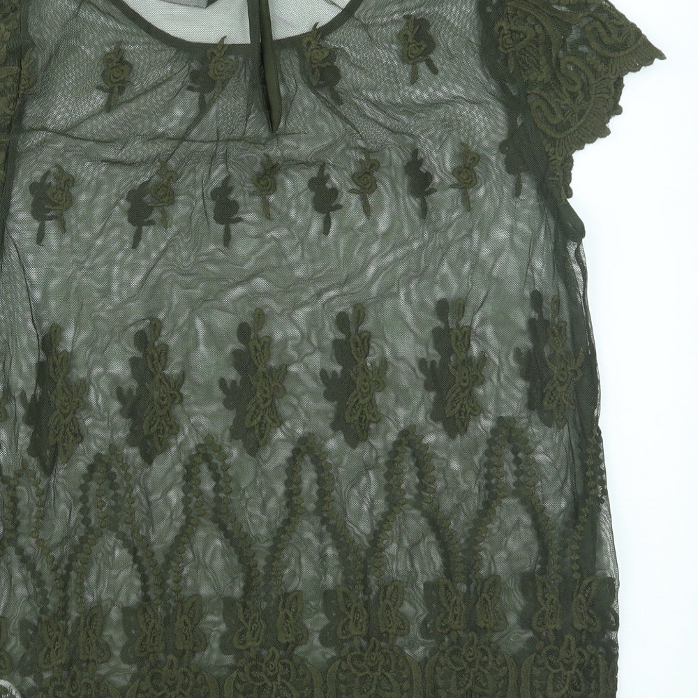 Dorothy Perkins Womens Green Basic Blouse Size 12