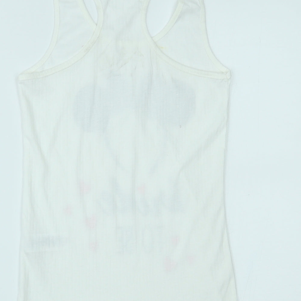 Primark Womens White Top Pyjama Top Size S