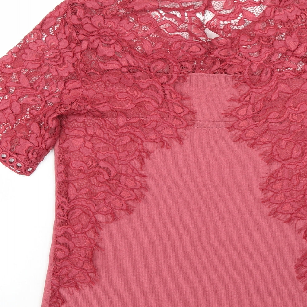 NEXT Womens Red Basic Blouse Size 10