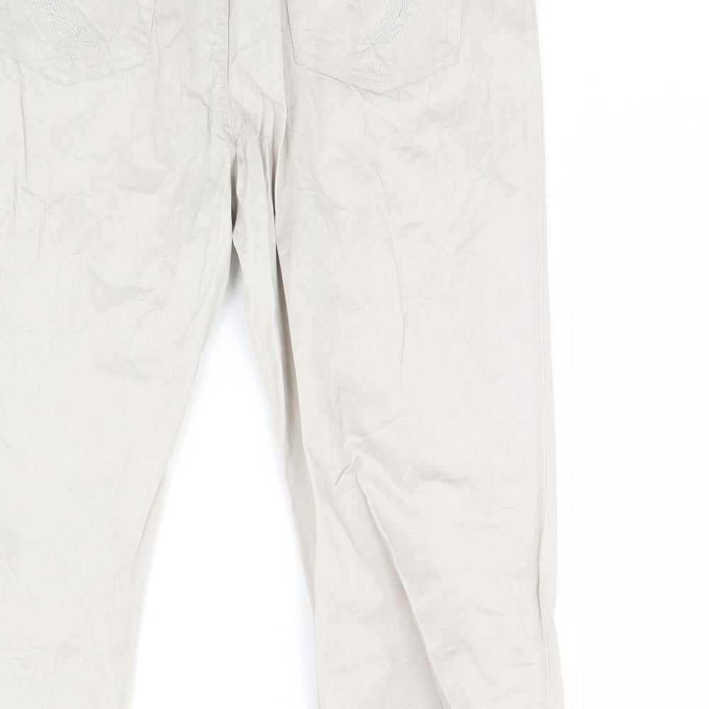 qit Womens Beige Cropped Trousers Size 34 in L20 in