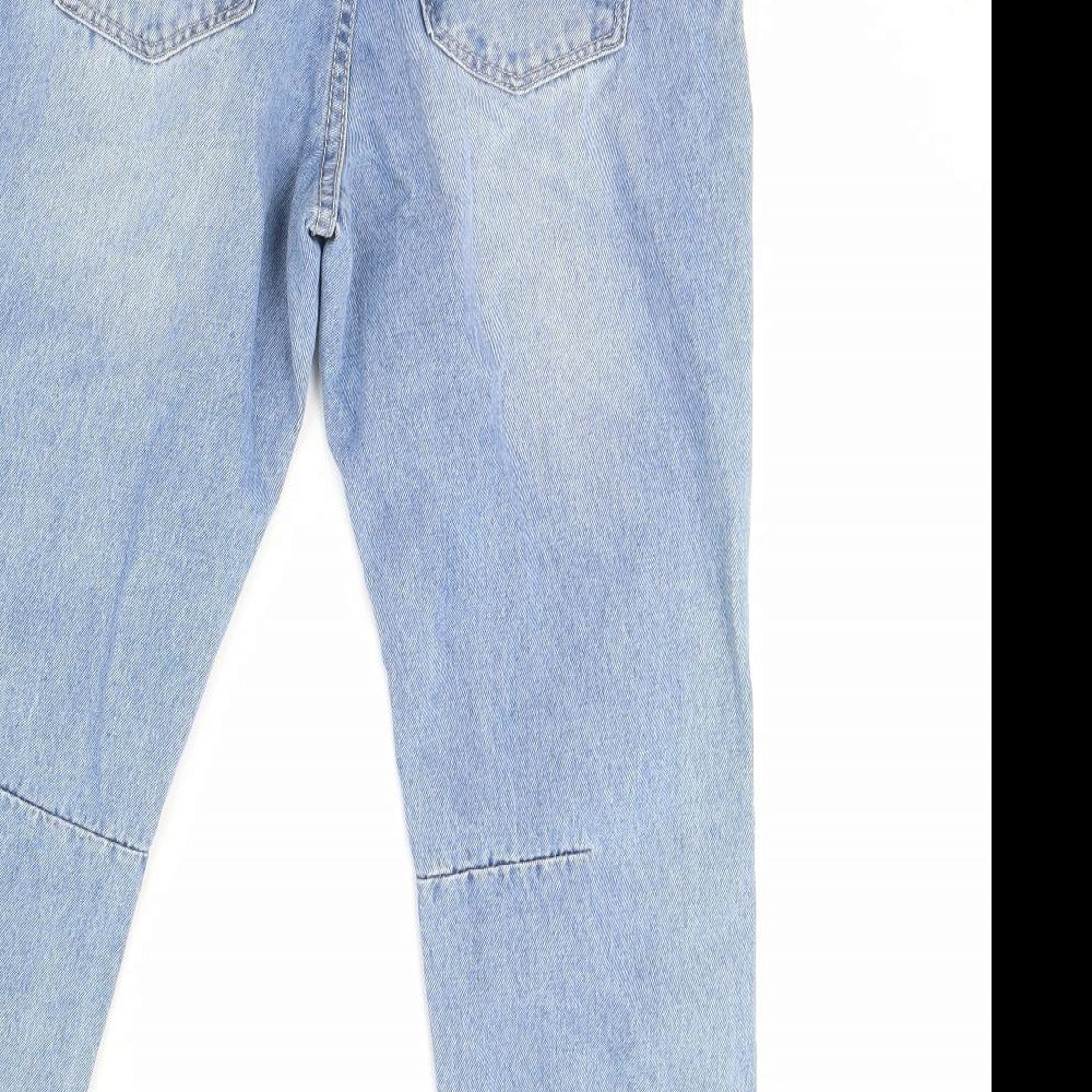 Momokrom Womens Blue Denim Straight Jeans Size 10 L29 in