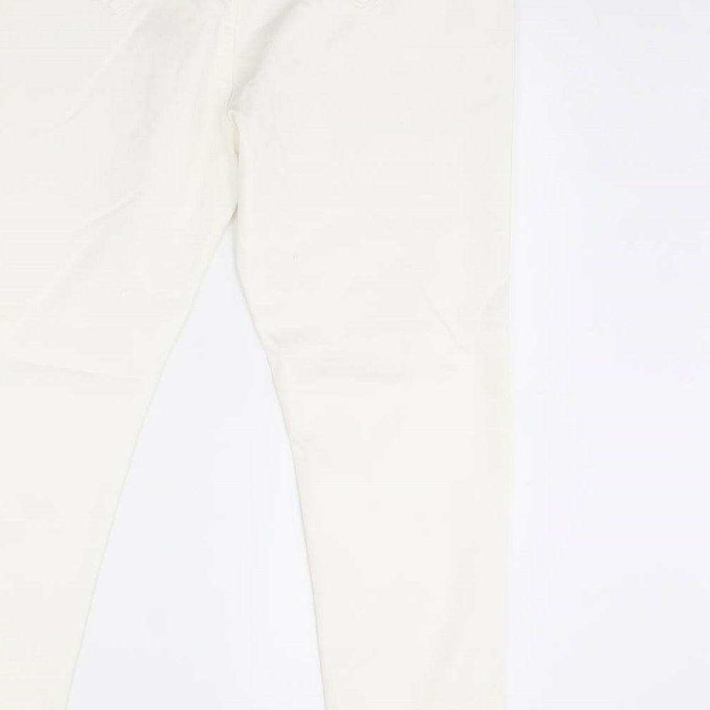 Dorothy Perkins Womens Ivory Denim Skinny Jeans Size 18 L31 in