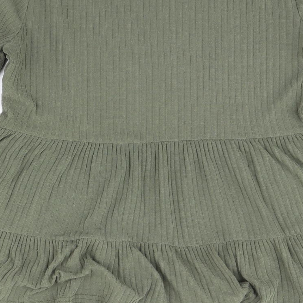 New Look Womens Green Basic Blouse Size 8