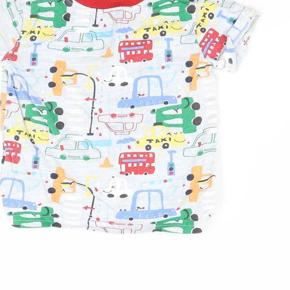 George Baby Grey Spotted Basic T-Shirt Size 9-12 Months - Cars