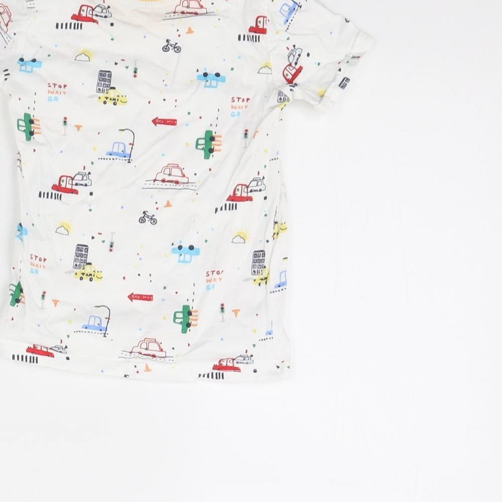 George Baby White Spotted Basic T-Shirt Size 9-12 Months - Cars