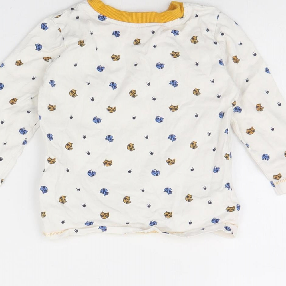 George Baby White Animal Print Basic T-Shirt Size 9-12 Months