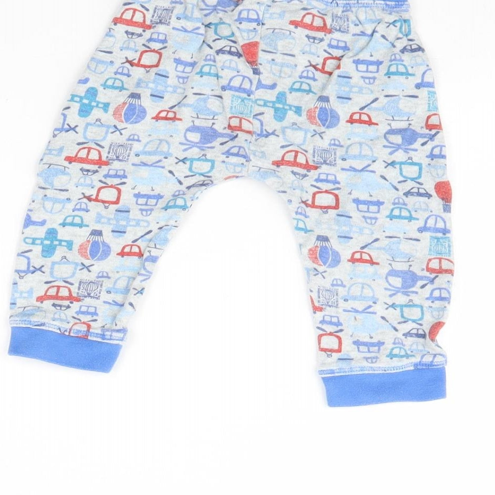 Mini Club Boys Grey Spotted Jogger Trousers Size 9 Months - Transport