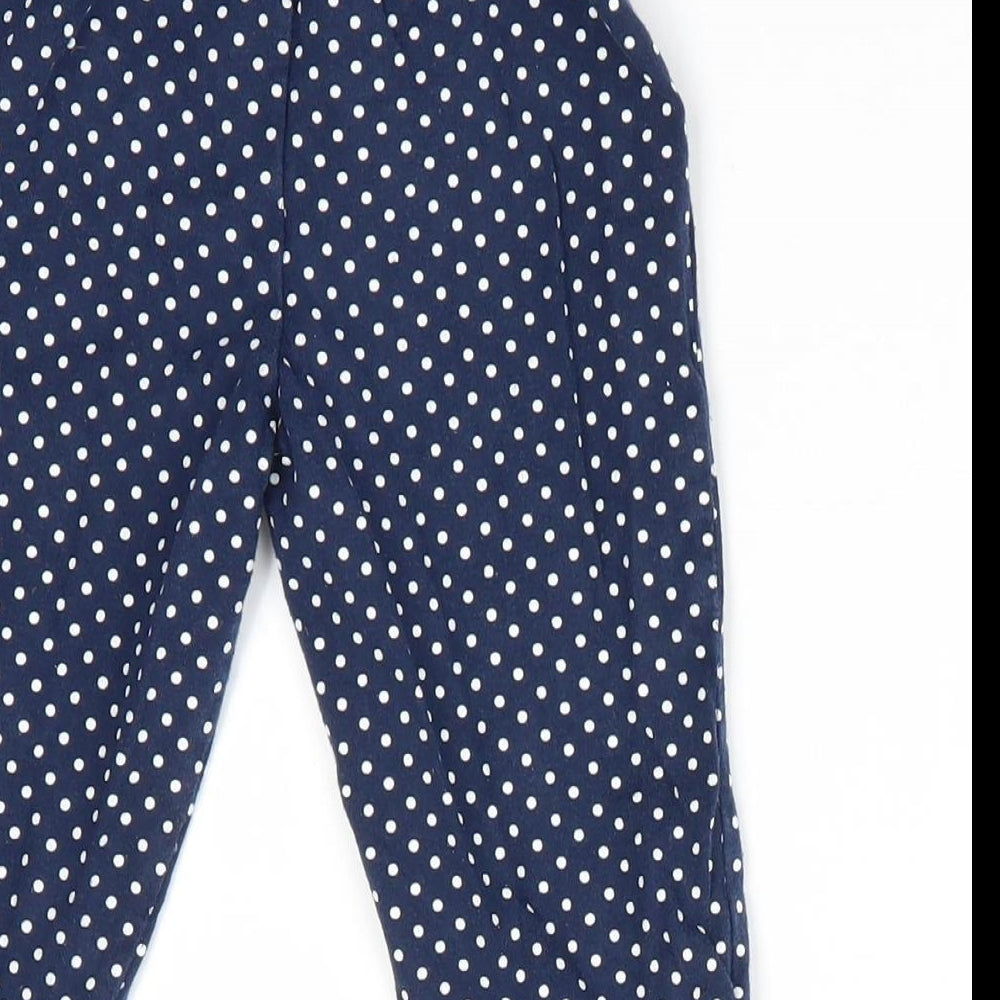 BHS Girls Blue Polka Dot Pyjama Pants Size 12-18 Months