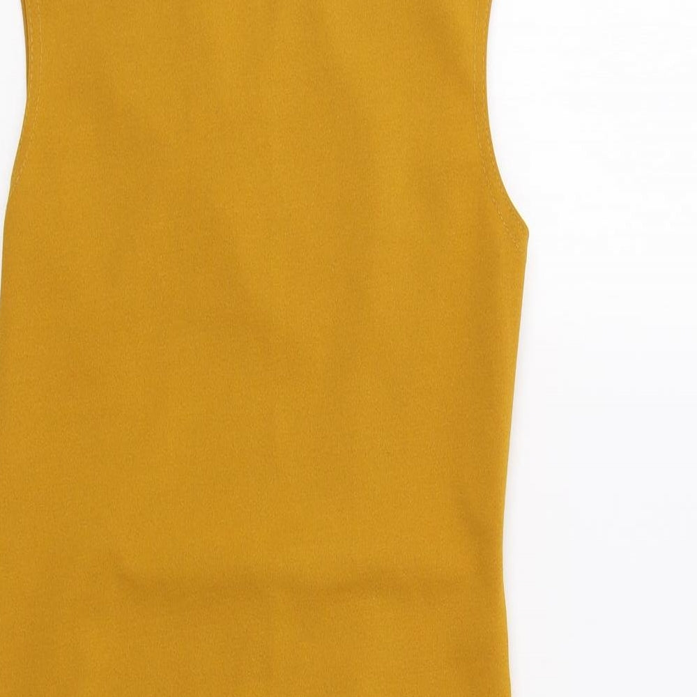 Boohoo Womens Yellow Bodycon Size 10