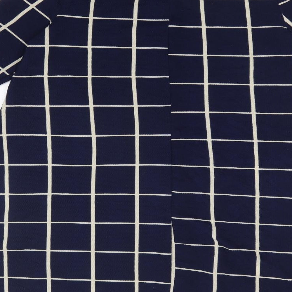 Preworn Womens Blue Geometric A-Line