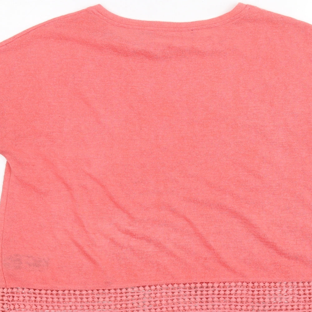 Very Womens Pink Basic T-Shirt Size 10