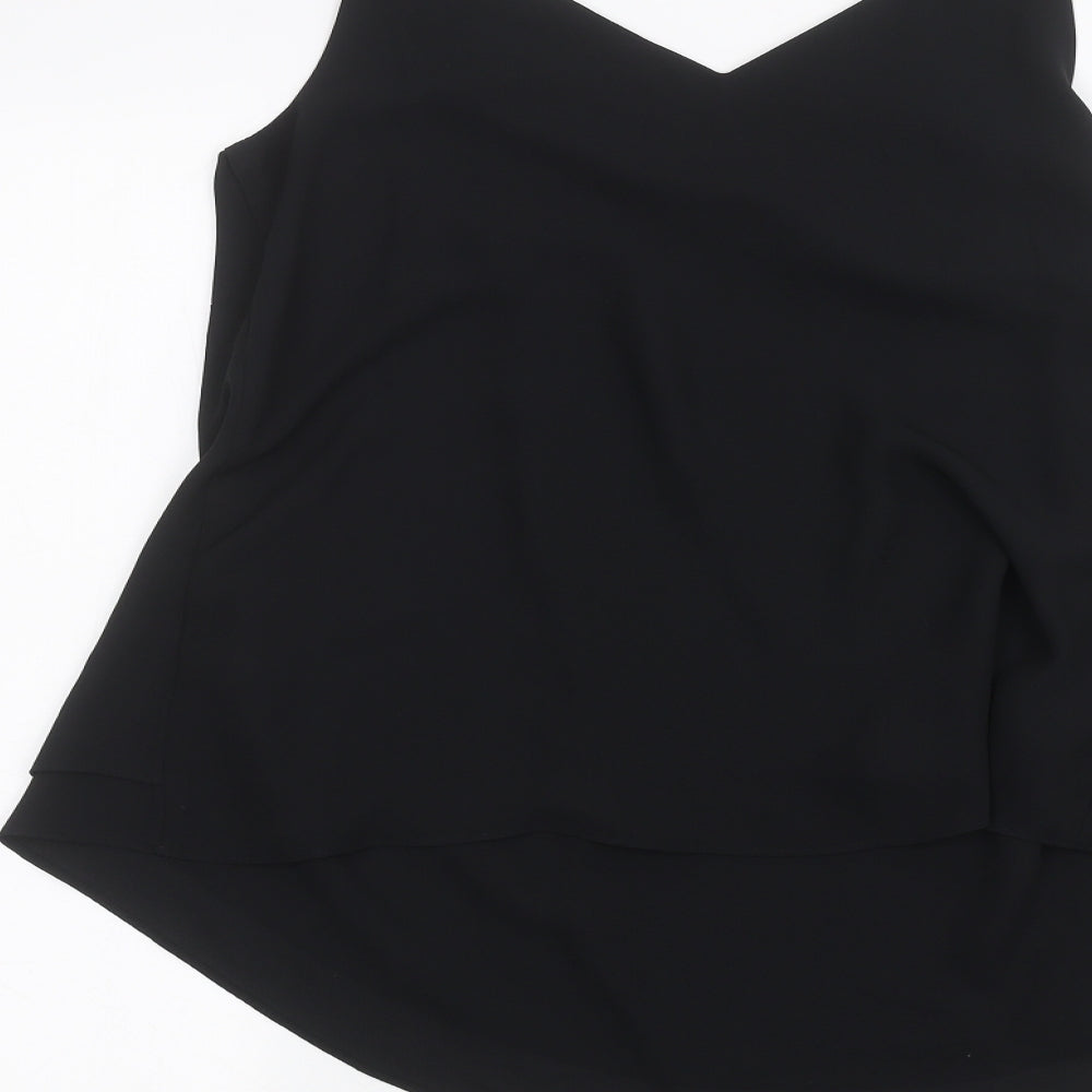 George Womens Black Basic Blouse Size 8