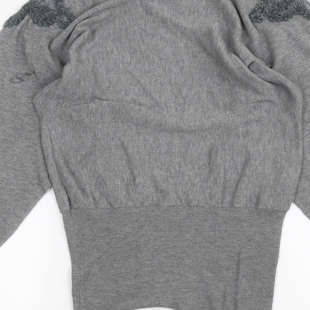 QED London Womens Grey Pullover Jumper Size 10