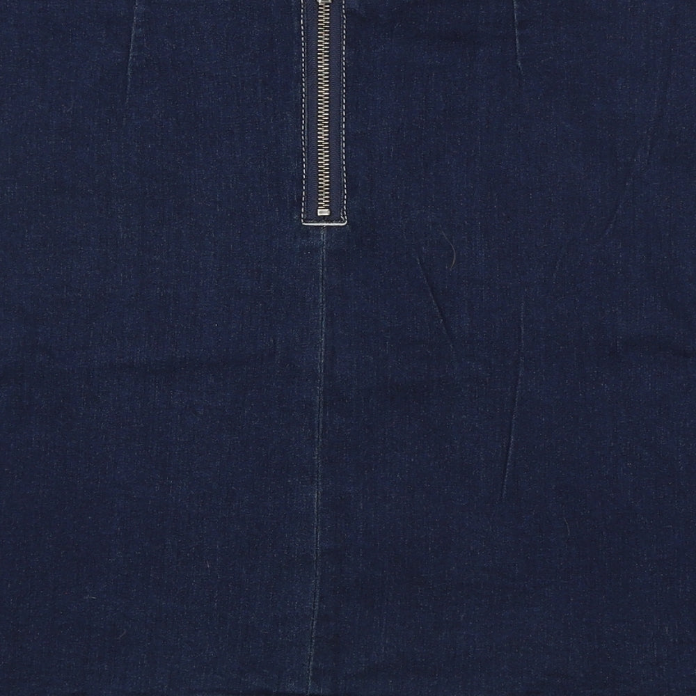 M&CO. Womens Blue Straight & Pencil Skirt Size 14