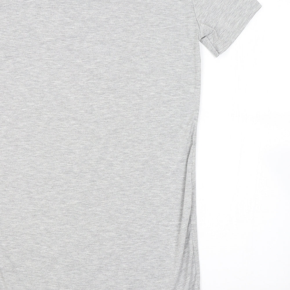 PRETTYLITTLETHING Womens Grey T-Shirt Dress Size 6