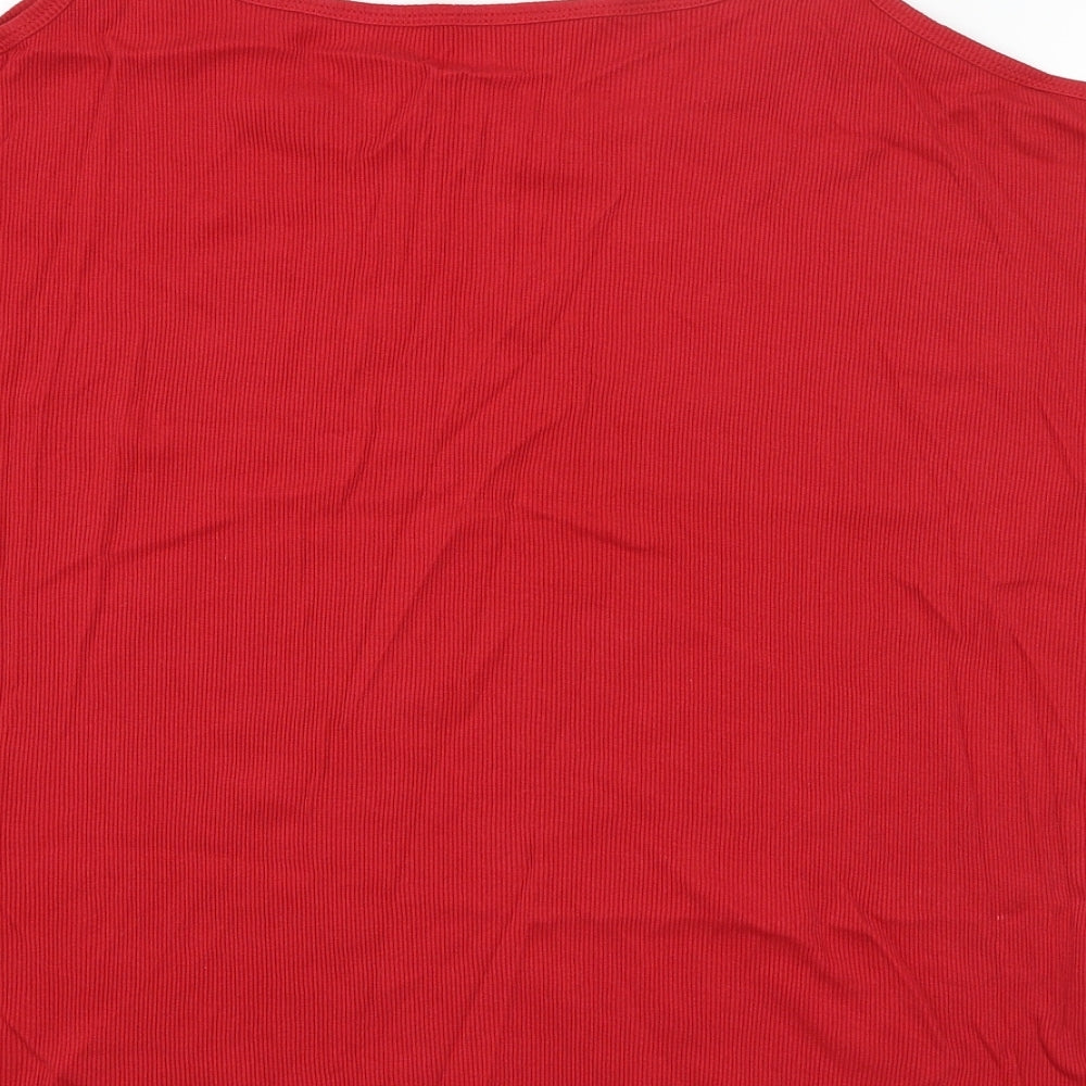 Glamorosa Womens Red Basic Tank Size 30