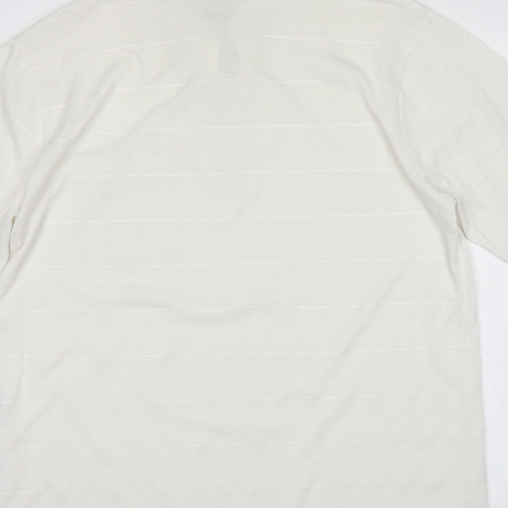 Carabou Womens White Basic Polo Size L