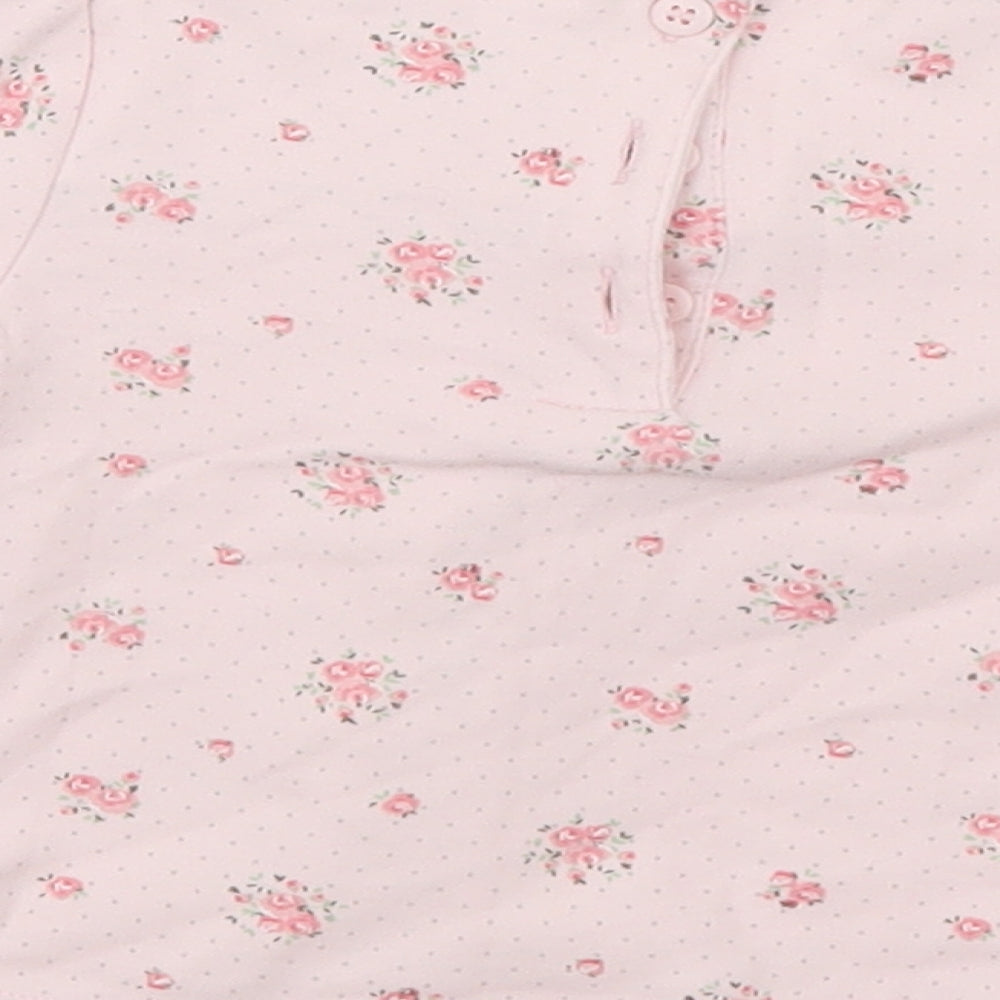 Mini Club Girls Pink Floral Basic Dress Shirt Size 6-9 Months