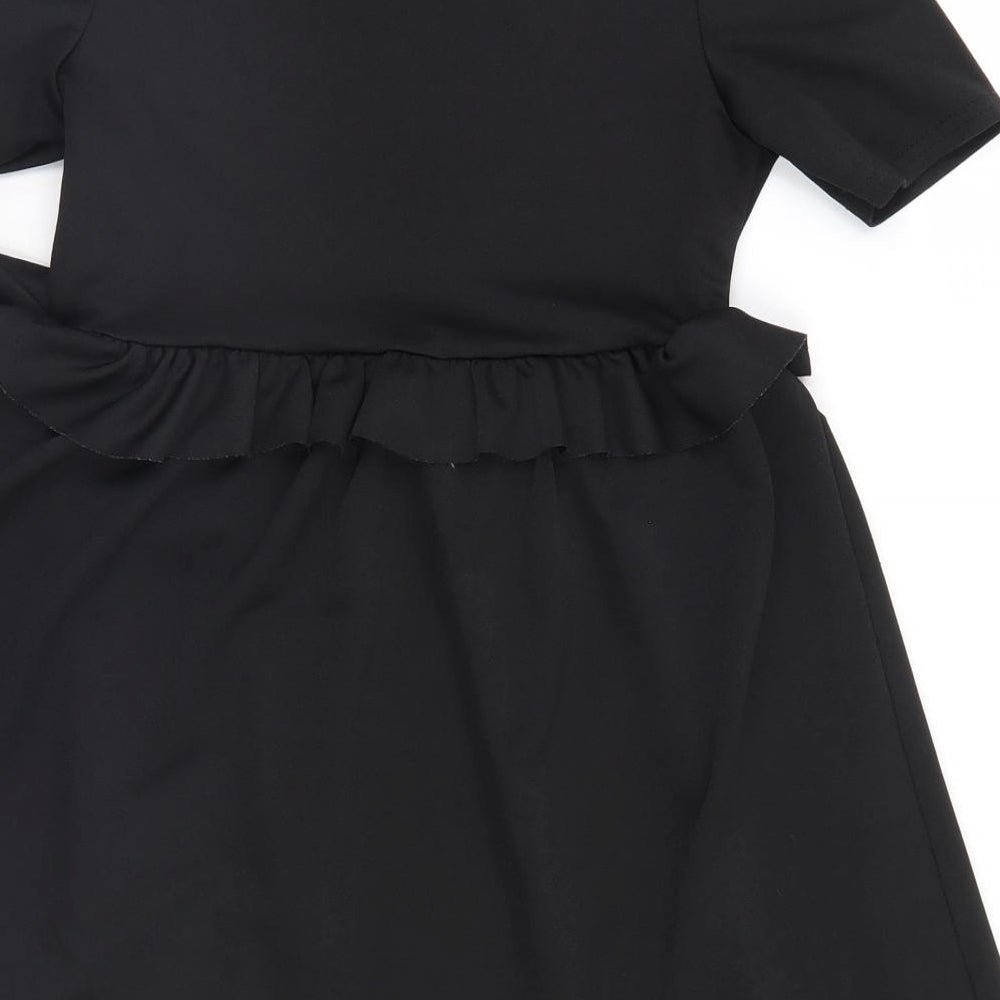 Boohoo Womens Black Basic Blouse Size 10