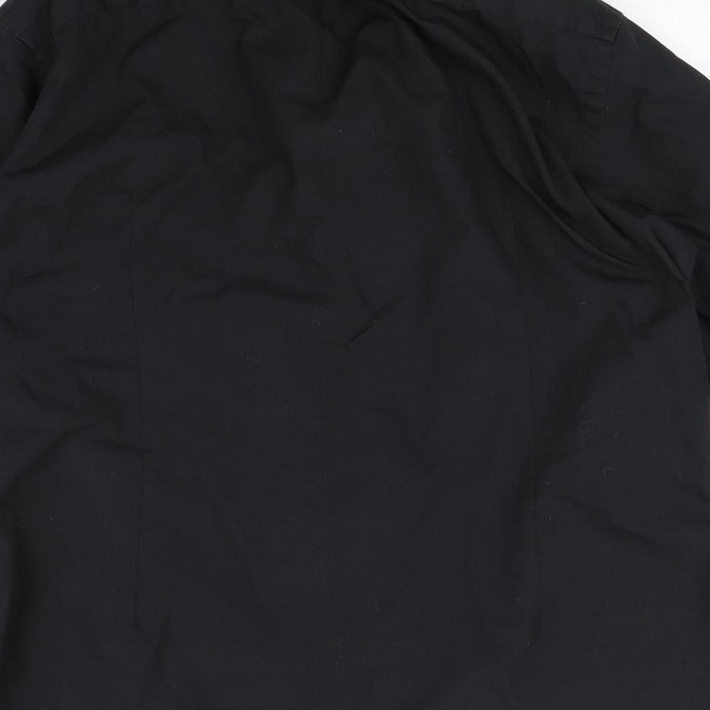 River Island Mens Black Button-Up Size S