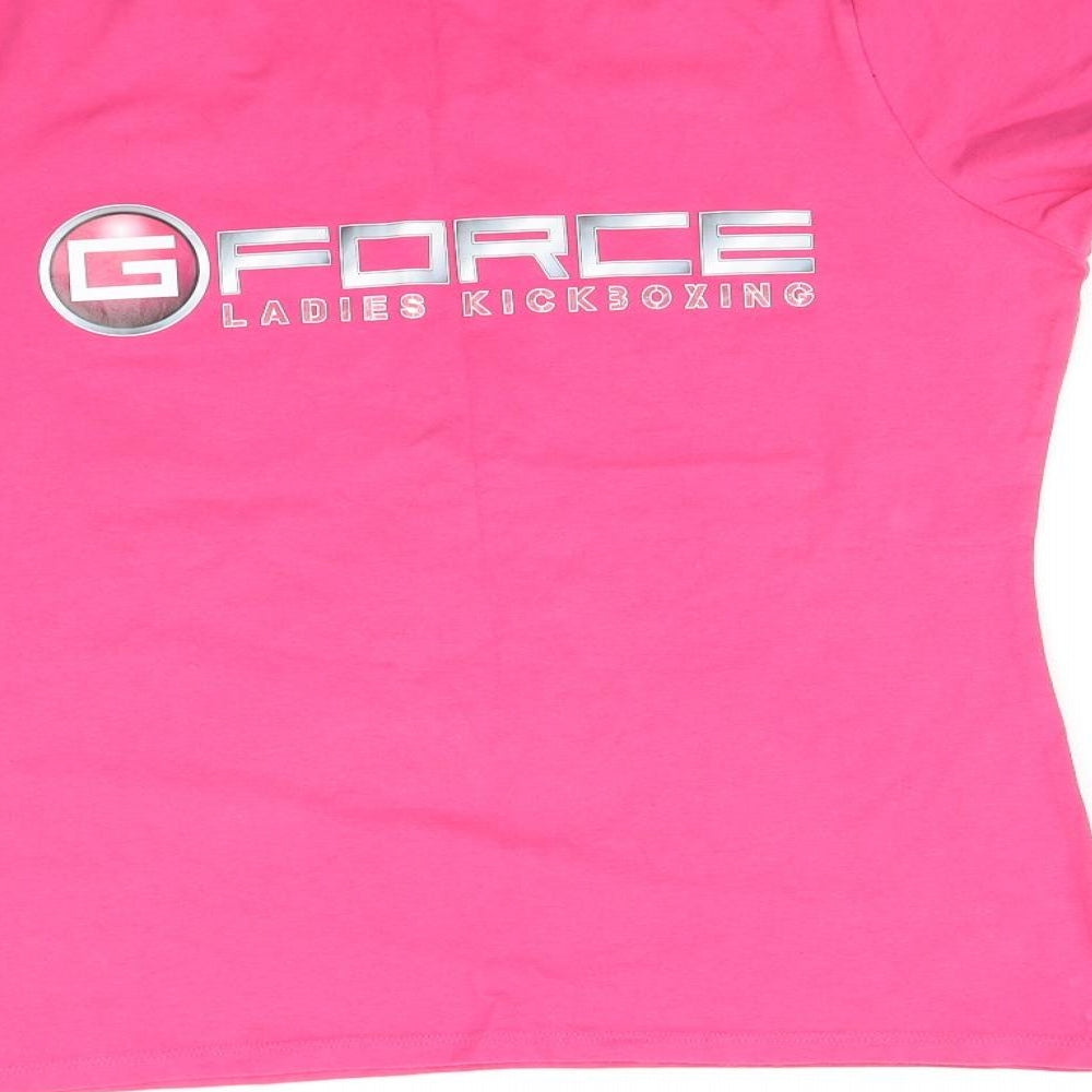 Fruit of the Loom Womens Pink Basic T-Shirt Size L