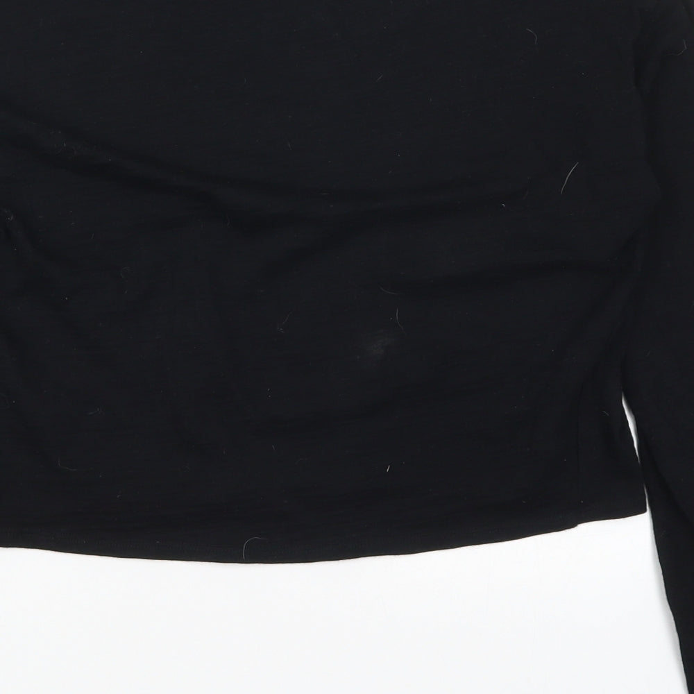 Topshop Womens Black Basic T-Shirt Size 8