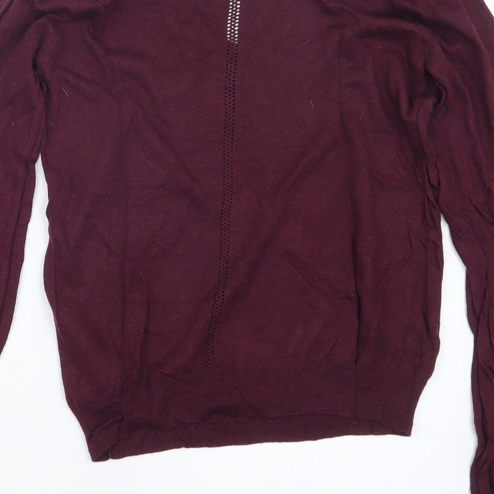 Next Womens Purple Knit Pullover Jumper Size 8