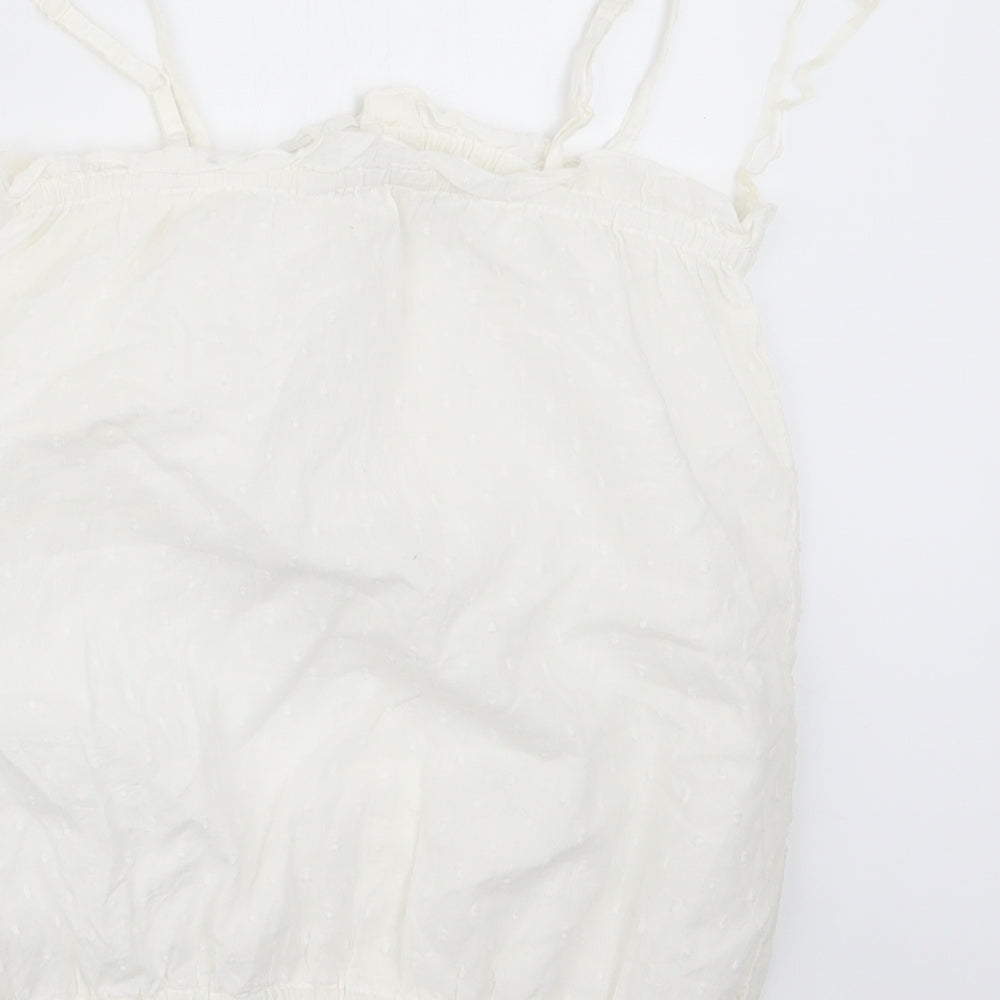 New Look Girls White Basic T-Shirt Size 13 Years
