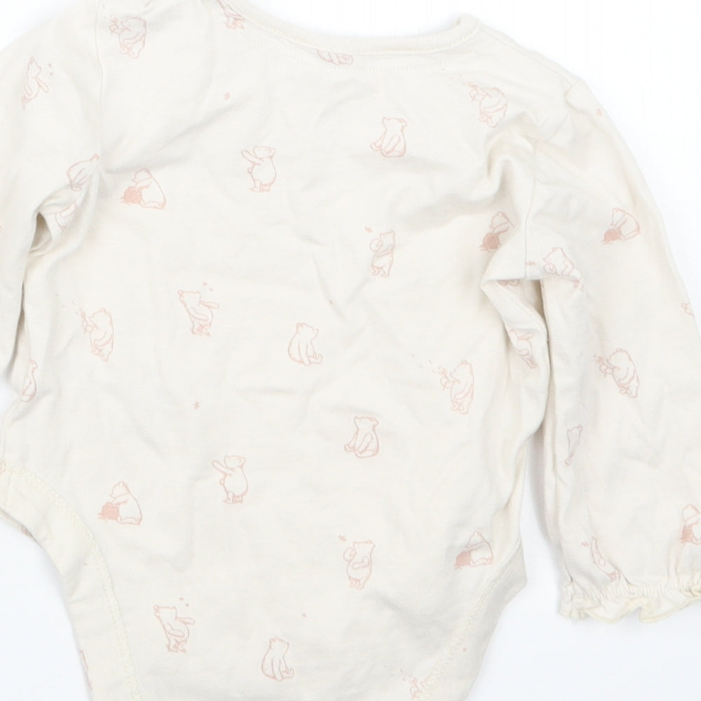 George Girls Beige Geometric Babygrow One-Piece Size 6-9 Months - Winnie the Pooh