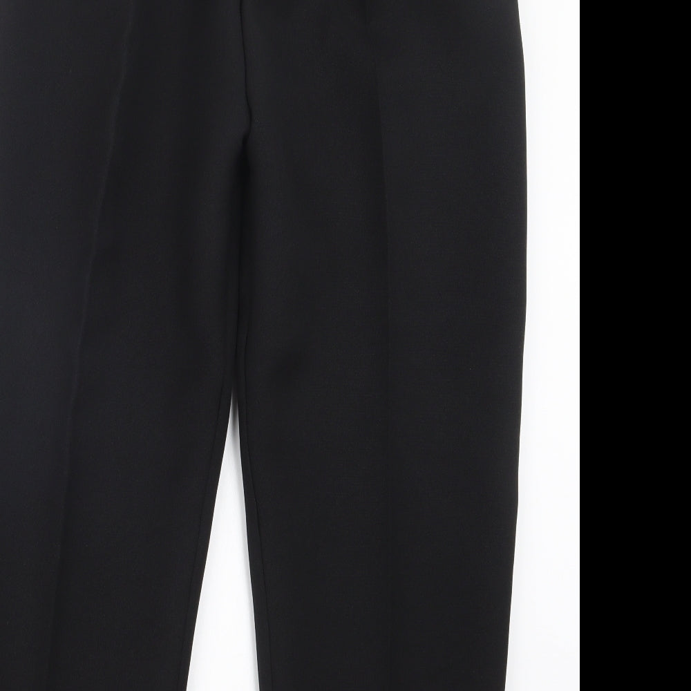 Preworn Womens Black Trousers Size 16 L24 in